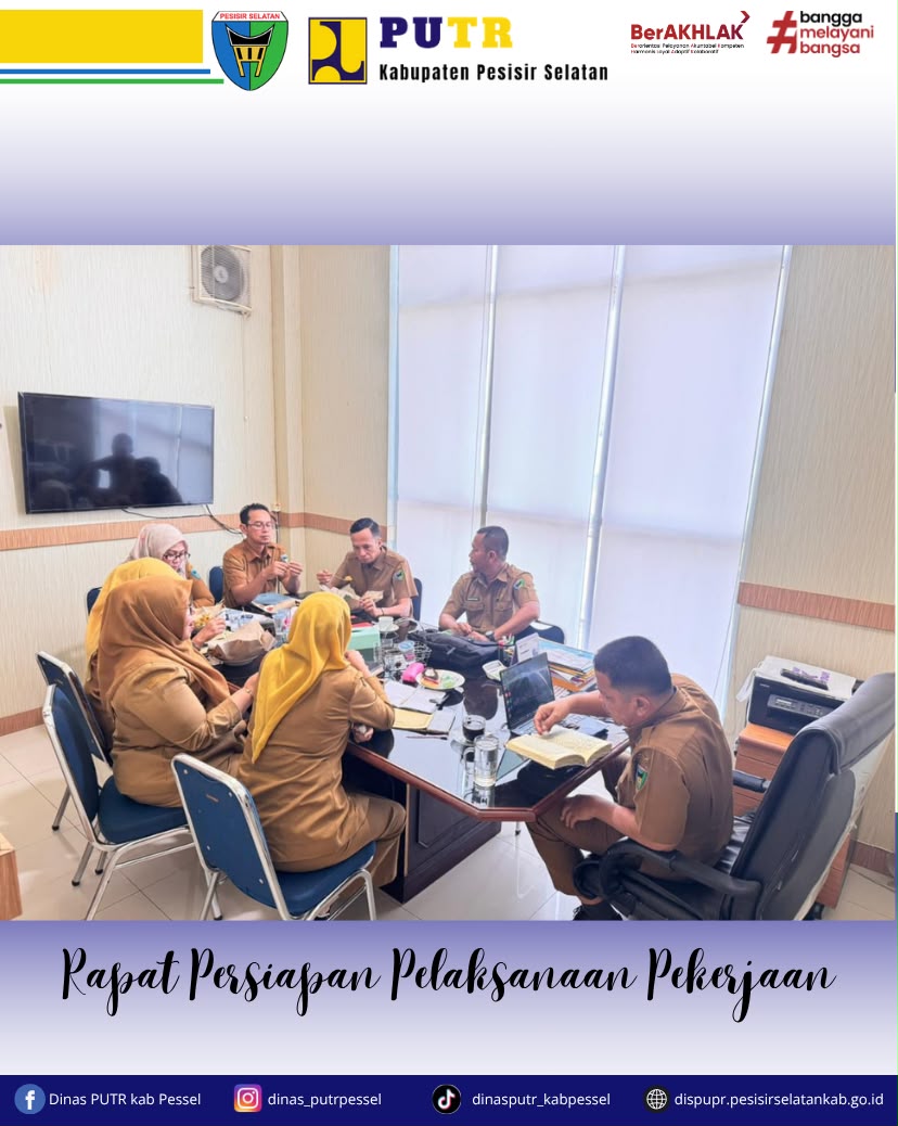 Kepala Dinas rapat persiapan pelaksanaan pekerjaan